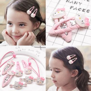 Estilo Hello Kitty niñas Clip de pelo bebé niños accesorios de pelo lindo princesa Headwear Klip Rambut 2pcs/par