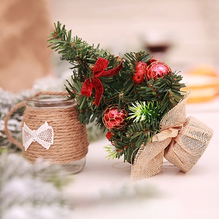 【SKB】 small artificial Christmas trees, potted Christmas tree made of PVC material, ta 【Shakangbest】