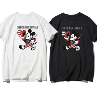 Mickey Mouse pareja blusa camiseta verano manga corta camiseta Unisex Tops 5639