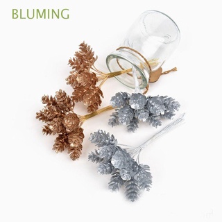 BLUMING For Christmas Wedding Decoration Artificial Plants DIY Fake Flowers Leaves Bouquet Christmas Decoration Maple Leaf Gold Silver Craft Party Supplies Handmade Pine Leaf/Multicolor