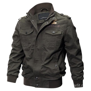 2020 más el tamaño de la chaqueta militar de los hombres primavera otoño algodón piloto chaqueta abrigo ejército de los hombres bombardero chaqueta de carga de vuelo chaqueta qtuY