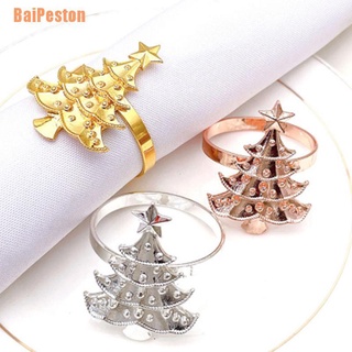 Baipeston (~) árbol de navidad servilleta anillo hotel muestra sala conjunto mesa navidad servilleta hebilla