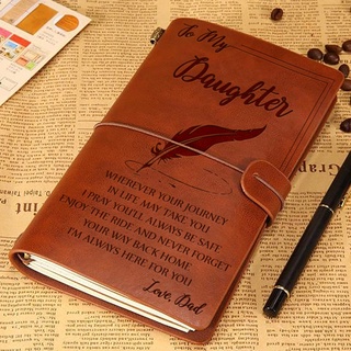 Cuaderno De diario De bobo/cuaderno De cuero con grabado De moda