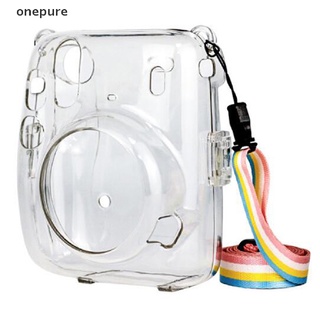 【onep】 For Instax Mini 11 Camera Bag Portable Transparent Camera Bag Case With Strap .