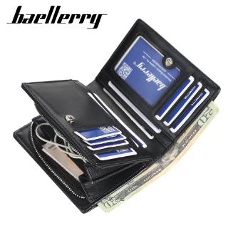 Xiroatopbaellerry hombres cuero PU cartera corto Vertical Multi-tarjeta posición monedero tarjeta monedero (4)