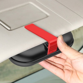 universal coche gafas caso integrado fibra terciopelo abs gafas de sol caja interior del coche visera sol hebilla tarjetas caja de almacenamiento (7)