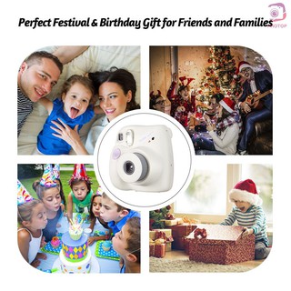 Fujifilm Instax Mini 7+ cámara instantánea cámara de película automática enfoque con correa de muñeca cumpleaños navidad año nuevo Festival regalo para niños niñas (2)