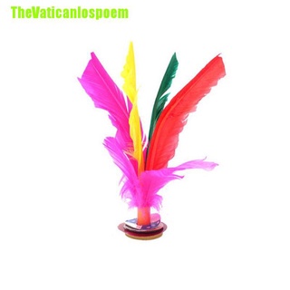 Thevaticanlospoem colorido pluma Jianzi pie juego de deportes Kicking volante