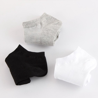 Calcetines de verano puros negros-gris-blancos para hombres y mujeres/calcetines de barco invisibles para hombres/calcetines deportivos S2F4 (6)