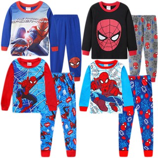 2021 niños conjuntos de ropa de dormir niños ropa de dormir niños araña Pijamas conjunto bebé niñas algodón dibujos animados Pijamas primavera otoño Pijamas