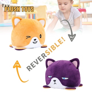 super lindo reversible juguetes de felpa suave de doble cara flip animal muñeca de peluche perfecto regalos de cumpleaños para niños