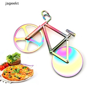 jageekt cortador de pizza cuchillos de dos ruedas forma de bicicleta nuevo diseño cuchillo de corte pizza herramienta co