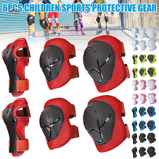 juego de 6 almohadillas de protección para niños, rodilleras, rodilleras, protectores de muñeca para niños, protección completa para patineta