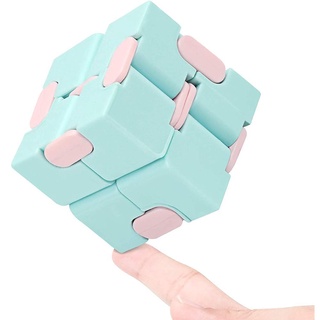 1Pcs nuevo cubo mágico Fidget cubo infinito cubo sensorial alivio del estrés descompresión cubo vinilo escritorio juguete Macaron juguetes Fidget para niños adultos 4*4*4cm