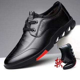 Zapatos de cuero de los hombres de cuero suave primavera 2021 nuevos hombres de negocios casual zapatos de cuero transpirable aumento interior todo-partido resistente al desgaste