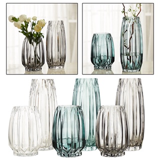 Nordic Clear Glass Flower Vase Tabletop Hydroponics Container Home Decor