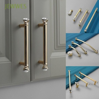 JEWWES Crystal Door Knobs With Screws Furniture Hardware Cabinet Handles Gold Kitchen Home Improvement Cupboard Wardrobe Pullers Drawer Pulls