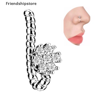 [friendshipstore] 1 pieza de clip de acero inoxidable en la nariz anillo falso nariz piercing clip en la nariz clip co (1)