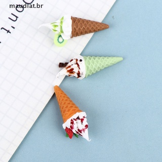 (mahot) Casa de muñecas comida y juego escena miniatura juguete modelo simulación helado Mini cono [maudlat] (1)