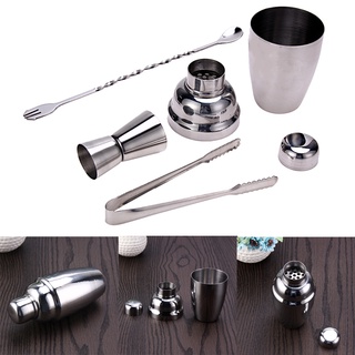 [cab]4 piezas de acero inoxidable 250 ml coctelera plata vino herramientas jigger kit (3)