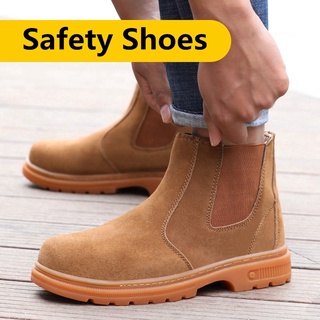 Welders botas de seguridad zapatos Unisex Anti-aplastamiento Anti-piercing zapatos de trabajo de alta parte superior de acero dedo del pie zapatos