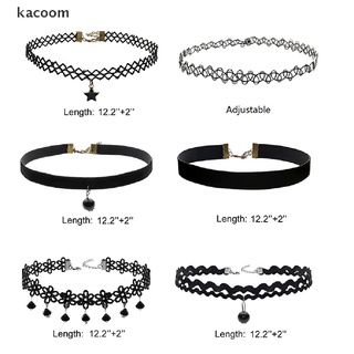 Kacoom-Gargantilla De Terciopelo Negro Para Mujer , Diseño De Encaje CO (3)