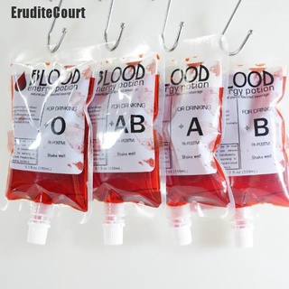 Eruditecourt~ 10X Halloween Cosplay bolsas de bebida bolsa de sangre Props Zombie bebidas bolsas