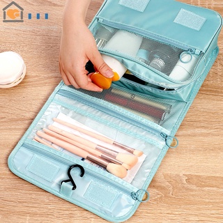 Bolsa de aseo colgante con gancho plegable de viaje maquillaje Kit de cosméticos organizador bolsa de almacenamiento a prueba de salpicaduras para mujeres hombres (3)
