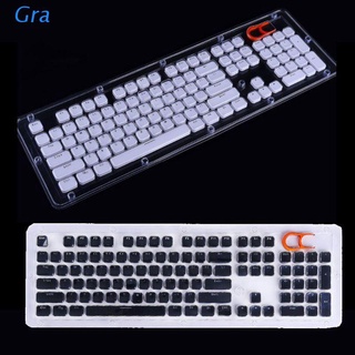Gra 104 Keys Layout Low Profile Keycaps Backlit Crystal Edge for Mechanical Keyboard