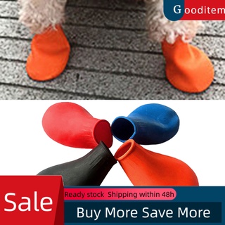 Gooditem 4 pzs botas antideslizantes para mascotas/zapatos de lluvia antideslizantes para perros/impermeables/para exteriores