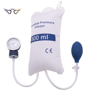 bolsa de presión de bomba de infusión 500 ml con manómetro y bomba de mano bola reutilizable bolsa de infusión de presión