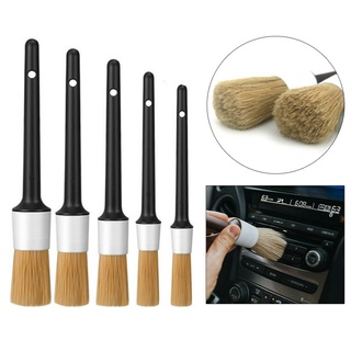 Detailing Brush Boar Hair Bristle Auto Detailing Brush Set Comfortable(Productos al contado) (4)