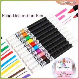 10 bolígrafos para colorear alimentos de doble punta de grado alimenticio para pasteles glaseado 10 colores (4)