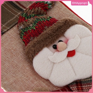 regalo de navidad calcetín de santa claus muñeco de nieve alce colgante calcetín