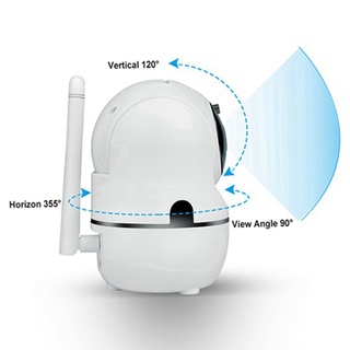 cámara ip inalámbrica wifi 360 cctv cámara mini pet video cámara de vigilancia con monitor de bebé 1080p smart home enchufe de la ue (5)