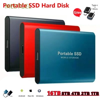 MEETGEL Mini Disco Duro Portátil De 4TB/8TB/16TB/USB 3.1 Tipo C/Almacenamiento Externo De Alta Velocidad/Unidad De Estado Sólido/Teléfono/Tableta/SSD/Multicolor