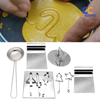 [CC Calamar] 1 juego de exquisito molde de galletas portátil de acero inoxidable calamar forma de juego DIY cortador de galletas para el hogar