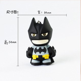 < disponible > Anime DC figuras de acción linterna sonido Super héroe Batman llavero teléfono bolsa colgante (6)