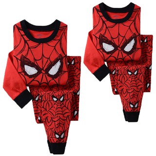 nuevo niño niña araña hombre top camiseta+pantalones traje pijama ropa de dormir conjunto