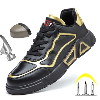 Los hombres zapatos de trabajo botas de trabajo fresco de acero puntera zapatos de seguridad zapatilla de deporte de seguridad construcción suave zapatos Anti-golpes a prueba de pinchazos YExb