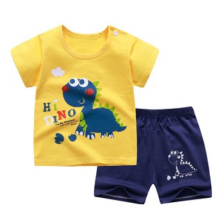 Bebé manga corta T-shirt verano algodón hombres y mujeres conjunto bebé lindo versión 2020 nueva camiseta conjunto 2 piezas cómodo