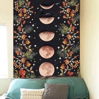 tapiz de jardín iluminado por luna, tapices en fase lunar, tapiz para vid, flor (6)