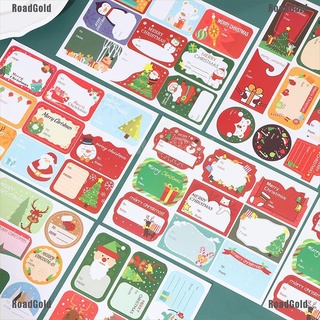 RoadGold 108 unids/12Sheets pegatinas de navidad embalaje sellado etiquetas para hornear regalo decoración BELLE