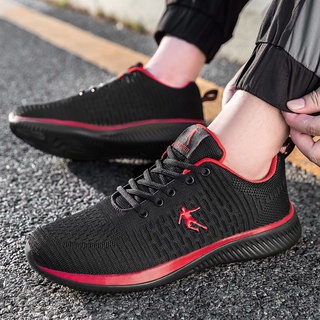 Los hombres zapatos para correr zapatos deportivos zapatillas de deporte par zapatos zapatos de deporte de moda negro Kasut Sukan