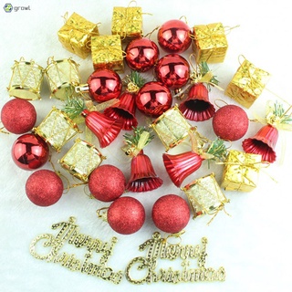 [gro] 32 piezas colgante colgante árbol de navidad adorno fiesta decoración hogar bolas colgantes adorno