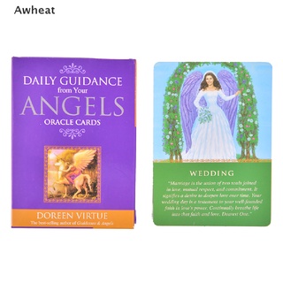 [Awheat] Cartas de Tarot guía diaria ángel Oracle tarjeta Deck mesa juego de cartas de juego de mesa