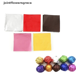 Jgco 100Pcs Chocolate Party Foil Wrappers Confectionary Square Sweets Candy Package Grace