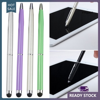 [Rg] lápiz capacitivo Universal de Metal para teléfono inteligente con pantalla táctil Dual-Nib con lápiz de escritura (1)