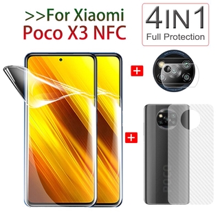 Protector De Cobertura Completa 360 Poco X3 NFC X3 Pro X3 GT Frontal + Película Trasera De La Cámara Hidrogel Pantalla Xiaomi F3 Vidrio Suave