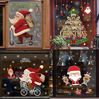 Calcomanías De copos De copos De nieve/navidad/año nuevo/decoración De santa claus/adhesivo Para ventana